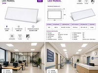 16 x led paneel 24w – 4200k neutraal wit - 595x295mm – ip20 – zodiac-24 - afbeelding 5 van  5