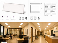16 x led paneel 36w – 3000k warm wit - 1195x295mm – ip20 – zodiac-36 - afbeelding 5 van  5