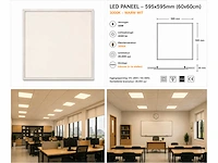 16 x led paneel 45w – 3000k warm wit - 595x595mm – ip20 – galaksi - afbeelding 5 van  5