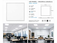 16 x led paneel 45w – 6400k koud wit - 595x595mm – ip20 – galaksi - afbeelding 5 van  5