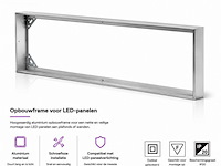 16 x opbouw frame voor led paneel – 1200x300mm – ip20 – frame-30120 - afbeelding 1 van  5