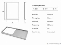 16 x opbouw frame voor led paneel – 600x300mm – ip20 – frame-3060 - afbeelding 4 van  5