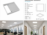 16 x opbouw frame voor led paneel – 600x600mm – ip20 – frame-6060 - afbeelding 5 van  5