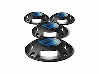 16 x solar 4 lichts led grond spot zwart
