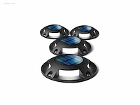 16 x solar 4 lichts led grond spot zwart