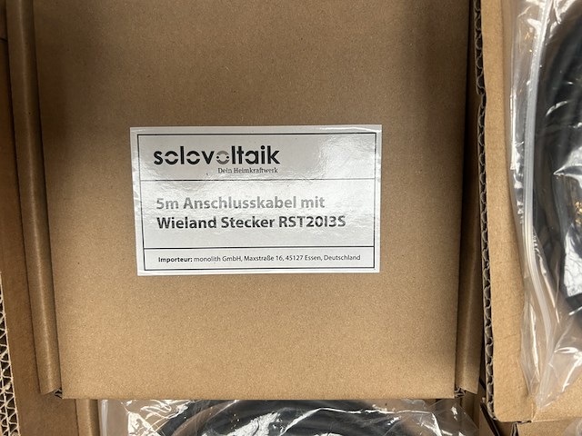 160x 5 meter aansluitkabel met stekker solovoltaik - afbeelding 3 van  5