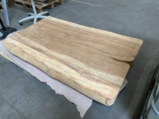 160x100x10cm massief houten tafelblad - afbeelding 1 van  3