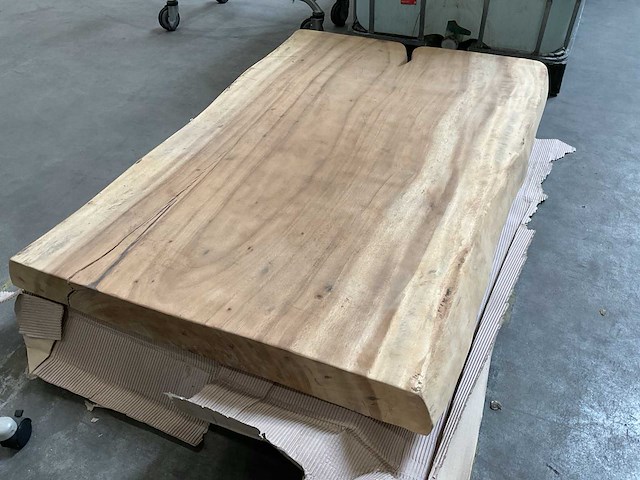 160x100x10cm massief houten tafelblad - afbeelding 3 van  3
