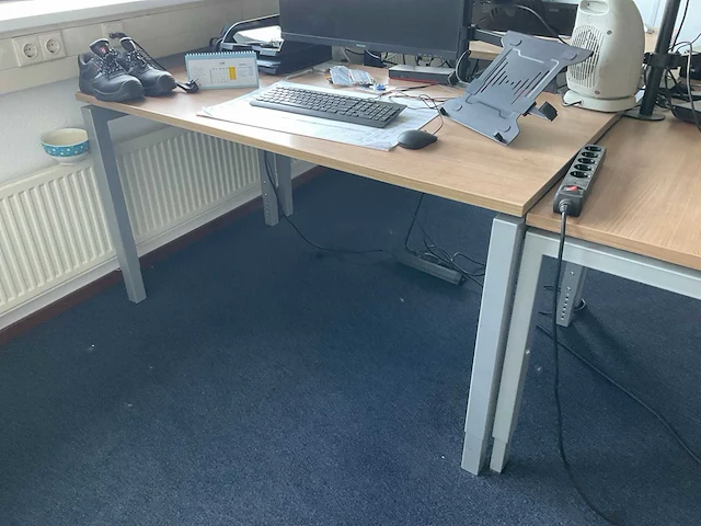 160x80cm bureautafel (3x) - afbeelding 3 van  4