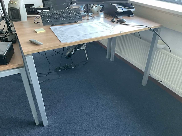 160x80cm bureautafel (3x) - afbeelding 4 van  4