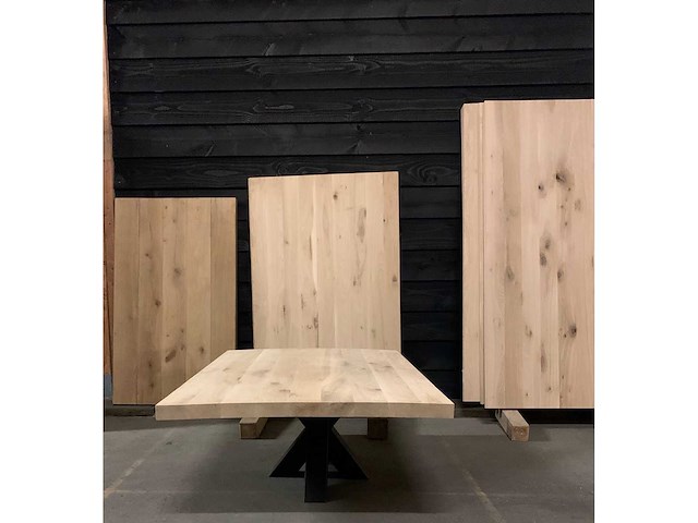 160x90 massief eiken 4 cm blad life edge (geen poot) - afbeelding 2 van  2