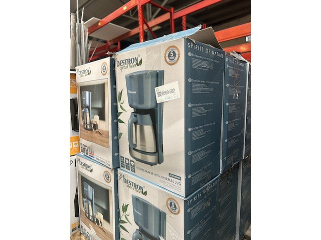 16x koffiezetapparaat met thermoskan bestron, spirits of nature acm100spnb - afbeelding 4 van  4