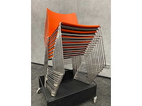 16x nestelbare kantinestoel met trolley - afbeelding 4 van  9