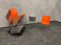 16x nestelbare kantinestoel met trolley - afbeelding 8 van  9