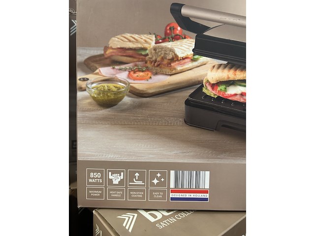 16x panini grill bestron, satin collection apm700sat - afbeelding 4 van  4