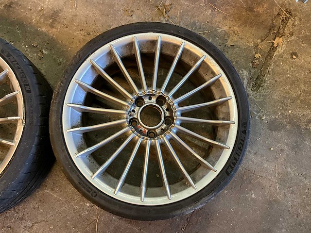17” bbs velgenset 5x120 - michelin 245/30 zr 20 bandenset - afbeelding 2 van  7