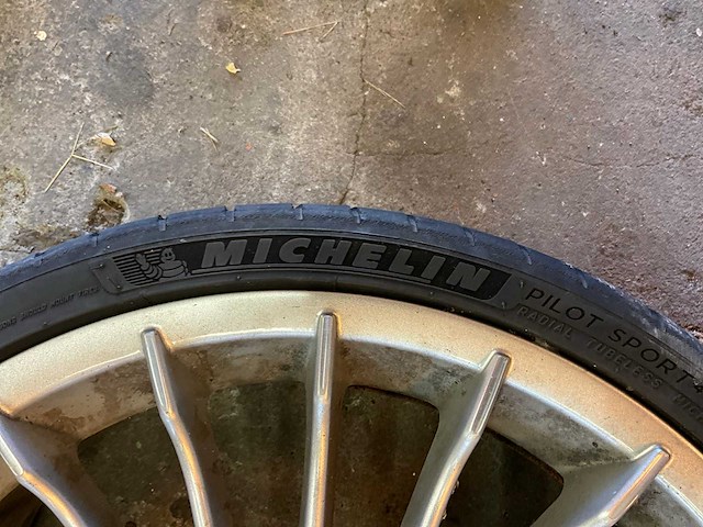 17” bbs velgenset 5x120 - michelin 245/30 zr 20 bandenset - afbeelding 3 van  7