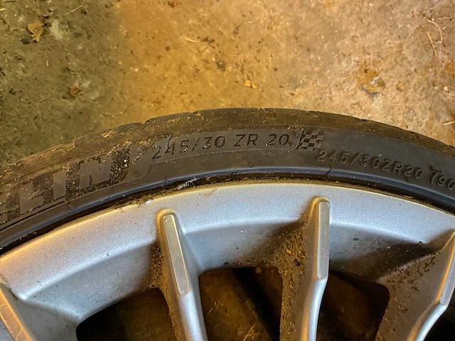 17” bbs velgenset 5x120 - michelin 245/30 zr 20 bandenset - afbeelding 4 van  7