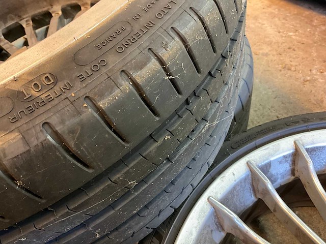 17” bbs velgenset 5x120 - michelin 245/30 zr 20 bandenset - afbeelding 7 van  7