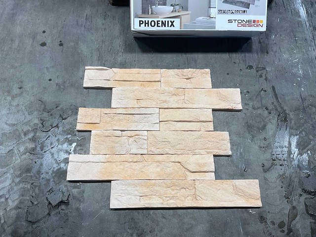 17,7m² stonedesign phoenix no.10 steenstrip geel/brons - afbeelding 4 van  7