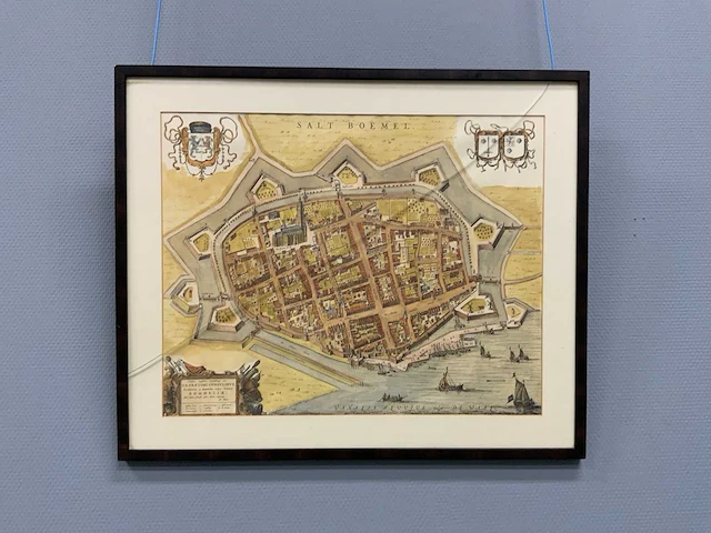 17e-eeuwse stadsplattegrond 640x535 mm - afbeelding 13 van  13