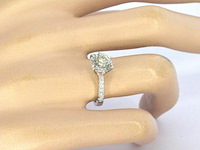 18 carat witgouden ring met een grote diamant van 2.00 carat - afbeelding 2 van  9