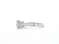 18 carat witgouden ring met een grote diamant van 2.00 carat - afbeelding 4 van  9
