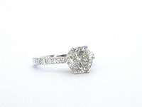 18 carat witgouden ring met een grote diamant van 2.00 carat - afbeelding 5 van  9