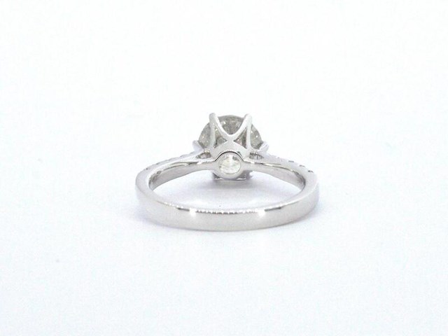 18 carat witgouden ring met een grote diamant van 2.00 carat - afbeelding 6 van  9
