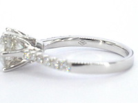 18 carat witgouden ring met een grote diamant van 2.00 carat - afbeelding 7 van  9