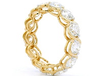 18 karaat geelgouden eeuwigheids ring met 3,15 ct. diamant - afbeelding 3 van  6