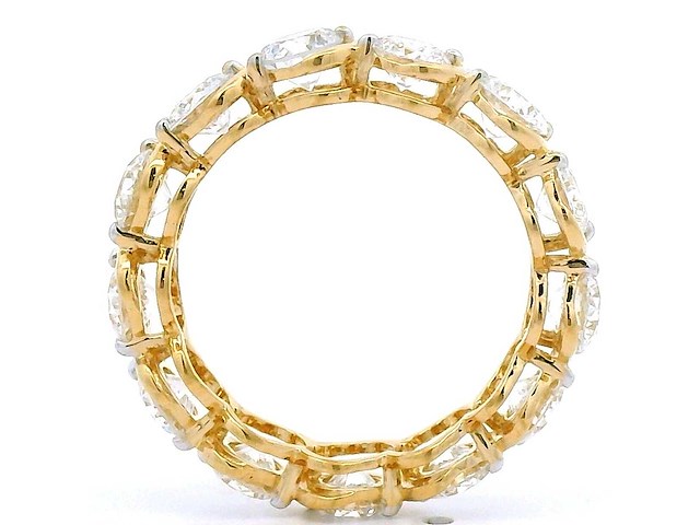 18 karaat geelgouden eeuwigheids ring met 3,15 ct. diamant - afbeelding 5 van  6