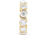 18 karaat geelgouden eeuwigheids ring met 3,15 ct. diamant - afbeelding 6 van  6