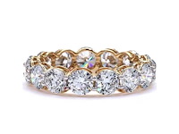 18 karaat geelgouden eeuwigheidsring met 5,05 ct. diamant - afbeelding 6 van  7