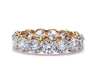 18 karaat geelgouden eeuwigheidsring met 5,05 ct. diamant - afbeelding 4 van  7