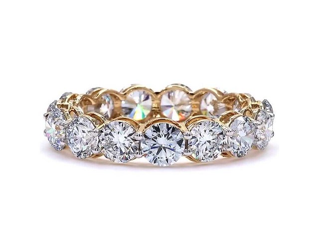 18 karaat geelgouden eeuwigheidsring met 5,05 ct. diamant - afbeelding 7 van  7