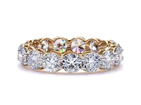 18 karaat geelgouden eeuwigheidsring met 7,03 ct. diamant - afbeelding 1 van  5