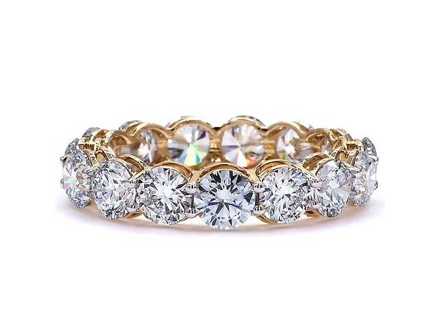 18 karaat geelgouden eeuwigheidsring met 7,03 ct. diamant - afbeelding 4 van  5
