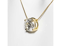 18 karaat geelgouden ketting met 3,00 ct. diamant - afbeelding 6 van  11