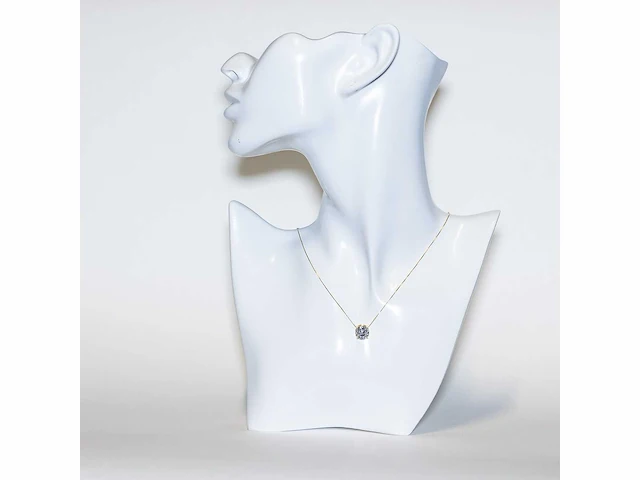 18 karaat geelgouden ketting met 3,00 ct. diamant - afbeelding 10 van  10