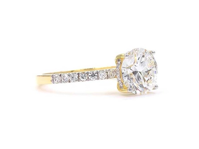 18 karaat geelgouden ring met 2,32 ct. diamant - afbeelding 3 van  9