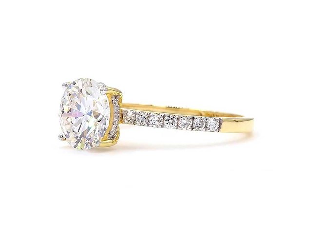 18 karaat geelgouden ring met 2,32 ct. diamant - afbeelding 4 van  9
