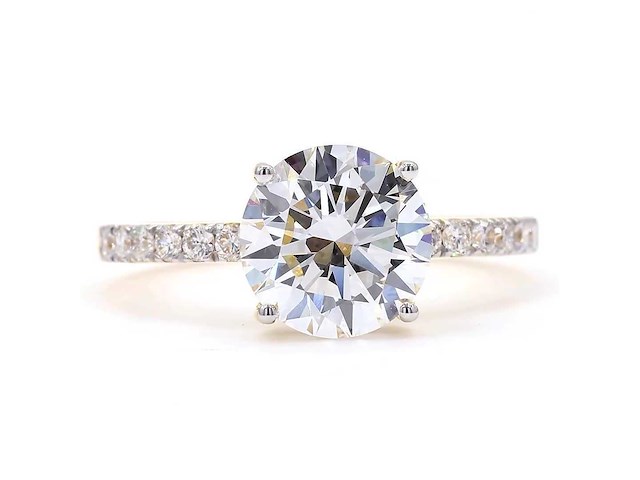 18 karaat geelgouden ring met 2,32 ct. diamant - afbeelding 9 van  9