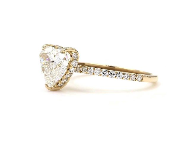 18 karaat geelgouden ring met 2,51 ct. diamant - afbeelding 2 van  6