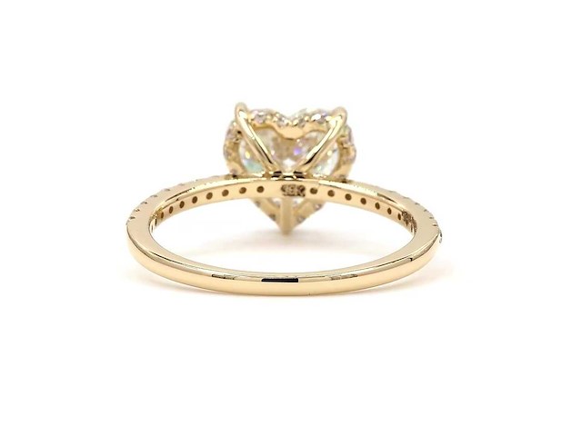 18 karaat geelgouden ring met 2,51 ct. diamant - afbeelding 4 van  6