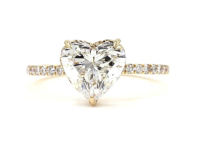 18 karaat geelgouden ring met 2,51 ct. diamant - afbeelding 5 van  6