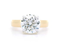 18 karaat geelgouden ring met 3,02 crt. diamant - afbeelding 3 van  4