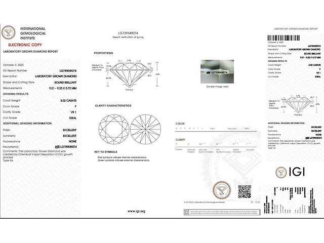 18 karaat geelgouden ring met 3,02 crt. diamant - afbeelding 2 van  4