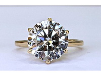 18 karaat geelgouden ring met 3,02 ct. diamant - afbeelding 3 van  3