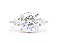 18 karaat geelgouden ring met 3,33 crt. diamant - afbeelding 7 van  8